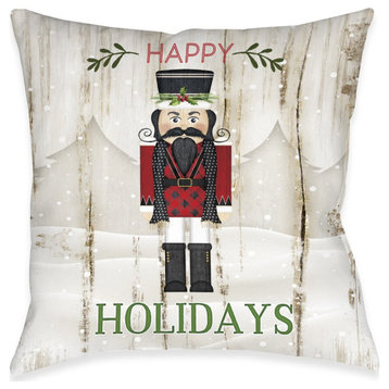 Nutcracker Christmas Holidays Indoor Pillow, 18"x18"