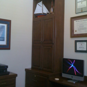 Tower storage and display on traditional lateral file cabinet