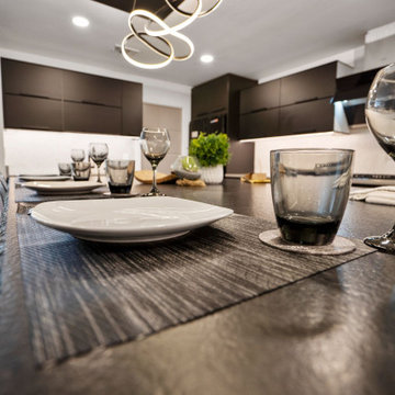 Curated tablescape with organic glass and ceramic accents