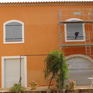 Badigeon chaux façade à Pézenas 34120