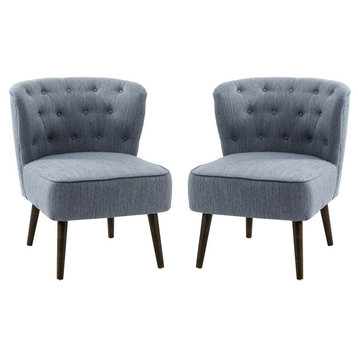 Caporaso Side Chair Set of 2, Blue