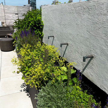 Stone and Aluminum Water Feature