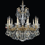 Schonbek - Schonbek 5074-74S 10 Light Crystal Chandelier, Parchment Bronze - The soft curves leaf-like motifs rich crystal garlands and flower-shaped cups of La Scala evoke the sixteenth-century chandeliers of the Rococo. Its ornate arms and scrolls are cast by hand from Schonbek family molds.