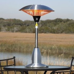 Stainless Steel Round Tabletop Halogen Patio Heater - Patio Heaters