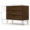 Manhattan Comfort Rockefeller 5-Drawer & 3-Drawer Dresser Set, Brown