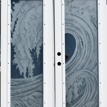Tidal Wave -Etched Glass Doors