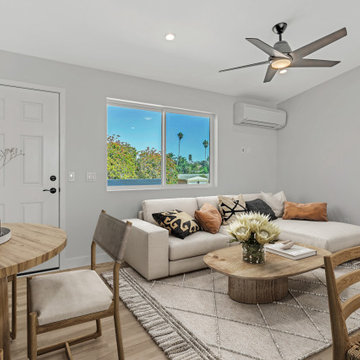Living Room with Vaulted Ceilings