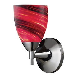 Elk Lighting - Celina Polished Chrome Sconce with Autumn Glass - Wall Sconces