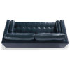 Cosmic Modern Contemporary Leather Armchair, Blue, Sofa