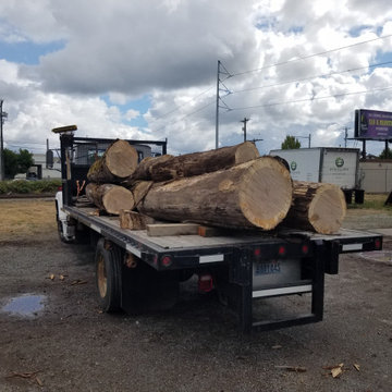 Logs for stair treads