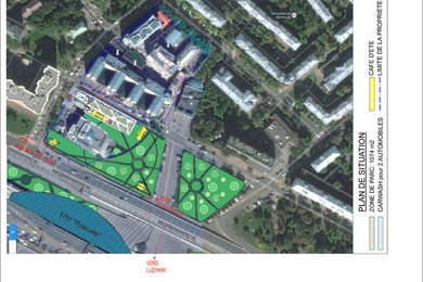 Ситуационный план Зеленого паркинга в Лужниках