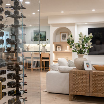 Luxury Basement Remodel with Custom Bar, Wine Display & Wellness Retreat