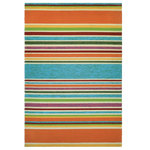 Couristan Inc - Couristan Covington Sherbet Stripe Indoor/Outdoor Area Rug, Multi, 2'x4' - Designed with today's  busy households in mind, the Covington Collection showcases versatile floor fashions with impressive performance features that add to their everyday appeal. Because they are made of the finest 100% fiber-enhanced Courtron polypropylene, Covington area rugs are water resistant and can be used in a multitude of spaces, including covered outdoor patios, porches, mudrooms, kitchens, entryways and much, much more. Treated to prevent the growth of mold and mildew, these multi-purpose area rugs are exceptionally easy to clean and are even considered pet-friendly. An ideal decor choice for families with young children, or those who frequently entertain, they will retain their rich splendor and stand the test of time despite wear and tear of heavy foot traffic, humidity conditions and various other elements. Featuring a unique hand-hooked construction, these beautifully detailed area rugs also have the distinctive aesthetic of an artisan-crafted product. A broad range of motifs, from nature-inspired florals to contemporary geometric shapes, provide the ultimate decorating flexibility.