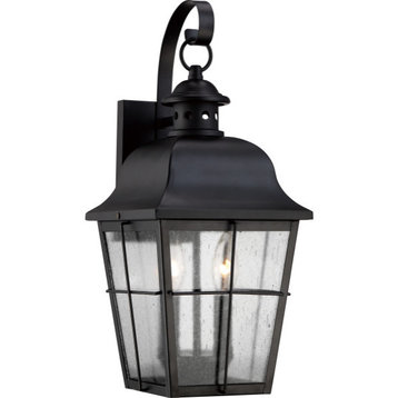 Quoizel MHE8409K Millhouse 2 Light Outdoor Lantern in Mystic Black