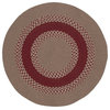Colonial Mills Corsair Banded Round Braided Rug, Natural, 10x10