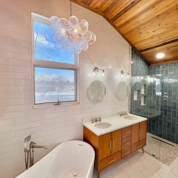 Cedar & Teal Modern Master Bathroom
