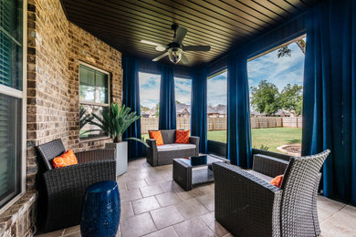 Patio - mid-sized transitional backyard patio idea in Atlanta