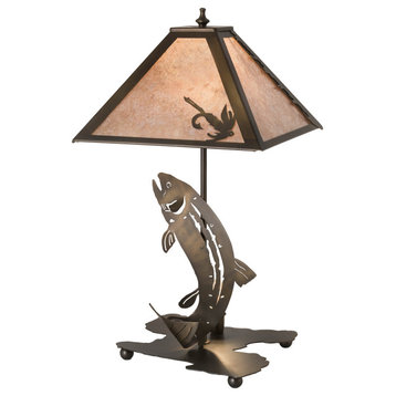 21H Leaping Trout Table Lamp