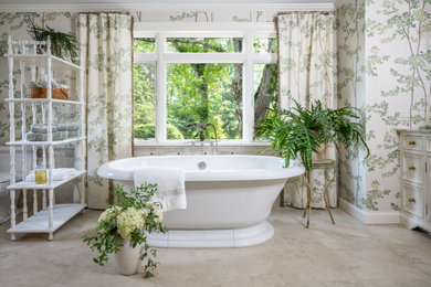 French country bathroom photo in Boston
