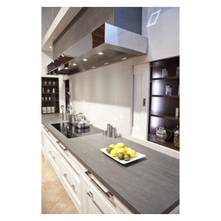Neolith shown in Basalt Grey and Textile White at Kitchen Matrix SFDC ...