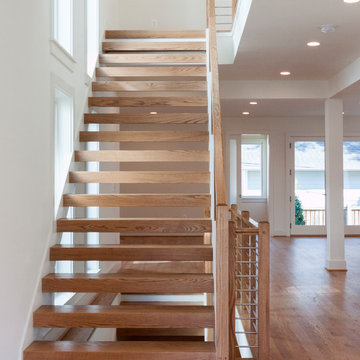 Project #48 | Contemporary Staircase with Warm Tones