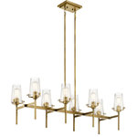 Kichler - Linear Chandelier 8-Light - This Alton(TM) 8-light linear chandelier in Natural Brass combines industrial-era detailing and soft modern style. While its in.nuts & boltin. hardware accents create a look that works in both traditional or modern d�cors. in.,