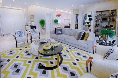 Living room - modern open concept living room idea in Other