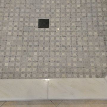MASTER BATHROOM - Shower - Carrara Marble 6" x 12"