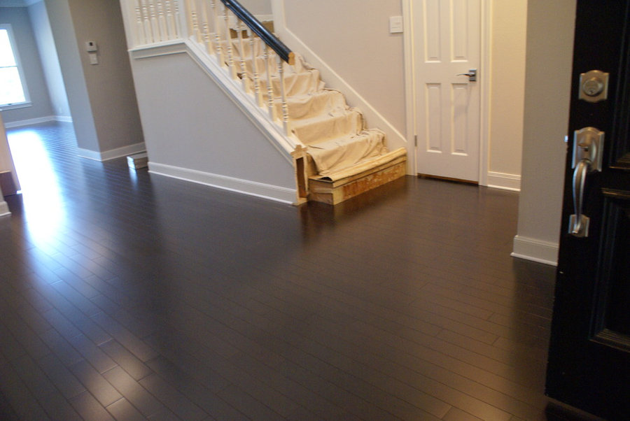Westlake dark wood floors