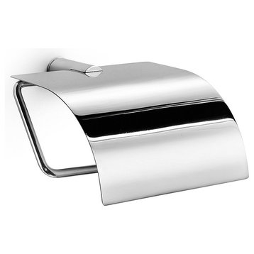 Picola 5253 Toilet Paper Holder with Lid in Polished Chrome
