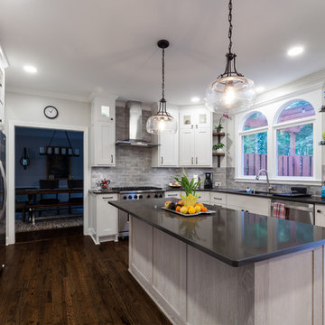 Limed Oak Island Kitchen