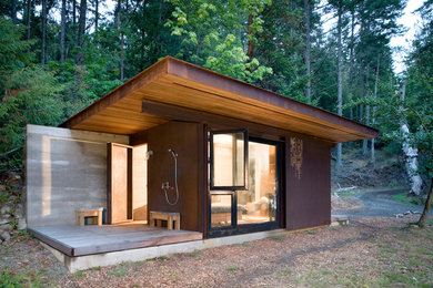 Inspiration for a rustic exterior home remodel in Vancouver