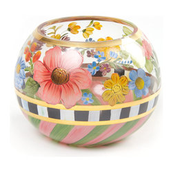 Flower Market Glass Globe Vase - Medium | MacKenzie-Childs - Vases