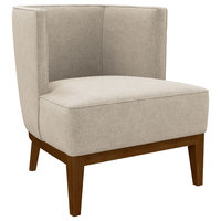 Lita Contemporary Square Accent Chair, Beige