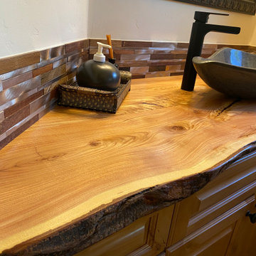 Bath Live Edge Wood Countertop