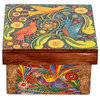 Novica Handmade Otomi Birds Decoupage Decorative Box