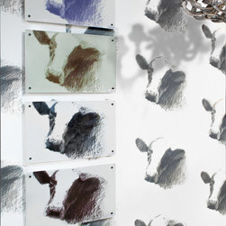 Wallpaper Cows, Set of Three Rolls - Home Decor