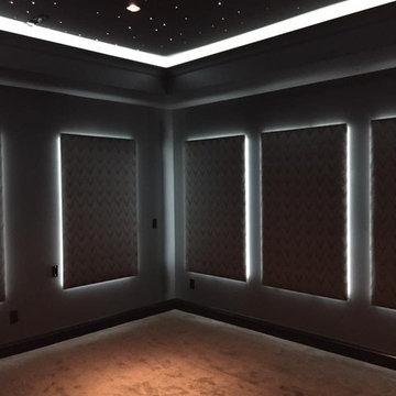 upholstered panels for media room