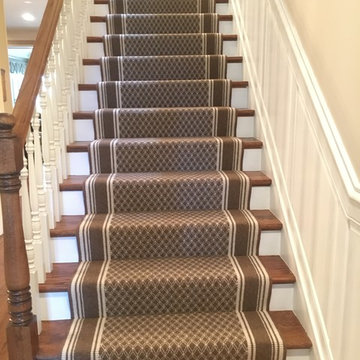 Custom Bordered Stair Runner