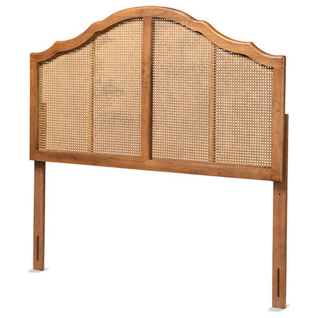 Ellen Coastal Boho Rattan Headboard Queen