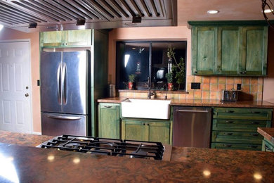 Kitchen - southwestern kitchen idea in Other