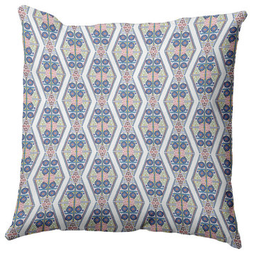 Detailed Geo Decorative Throw Pillow, Nautical Navy, 18"x18"