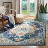 Safavieh Madison Mad473M Traditional Rug, Blue and Light Blue, 11'0"x11'0" Square
