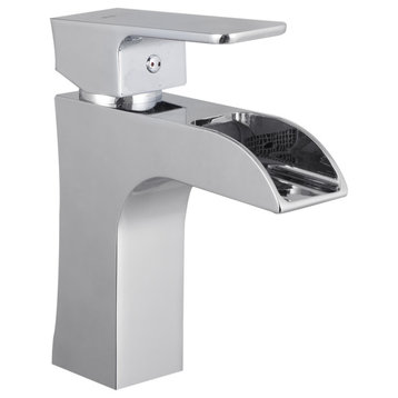 Ucore Single Hole Mount Bathroom Vanity Faucet, Chrome