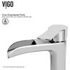 VIGO Rectangular Turquoise Water Glass Vessel Bathroom Sink and Niko Faucet Set