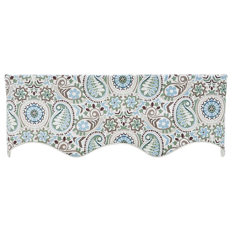 Paisley Prism 50" x 15" Lined Duchess Filler Valance, Latte