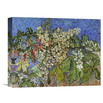 "Blossoming Chestnut Branches" Canvas Giclee by Vincent Van Gogh, 16"x12"