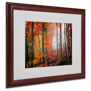 'Wildly Red' Matted Framed Canvas Art by Philippe Sainte-Laudy