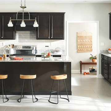 Aristokraft Cabinetry: Transitional Kitchen with Dark Cabinetry