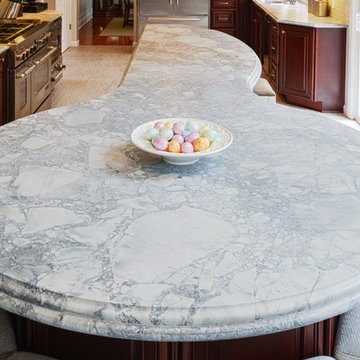 Super White Quartzite with a leather finish